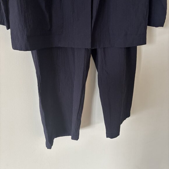 Eileen Fisher Organic Cotton Pucker Lantern Pant & Jacket Size 1X Set Minimalist - Picture 15 of 16